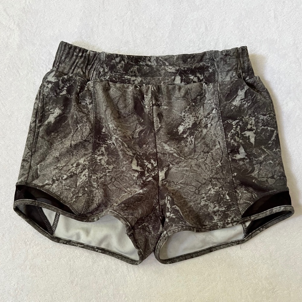 Shosho Athletic Shorts Grey Marble Mesh Detail 21SH14-4033 Small
